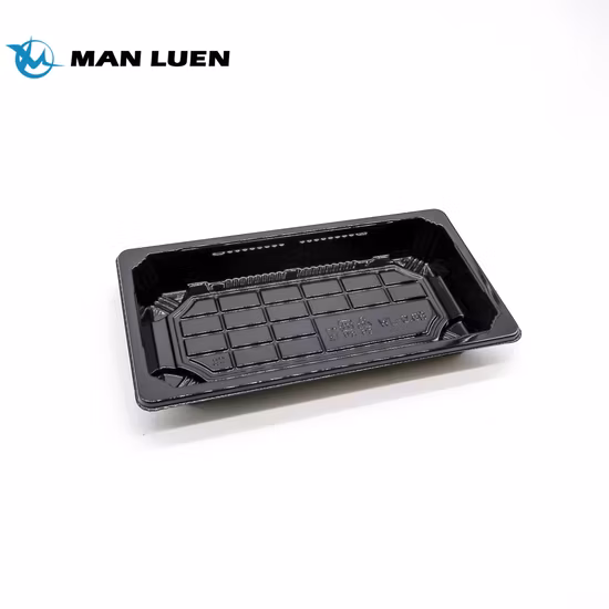 Оптовая продажа PP Доставка Custom Eco Friendly Mini Golden Leaf Упаковка PS Контейнер для суши с крышкой